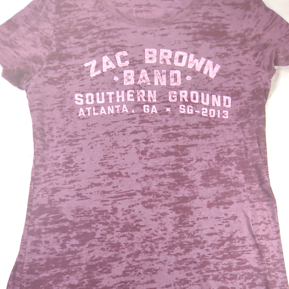 Zac Brown Band Southern Ground Atlanta, GA Purple Tee Small